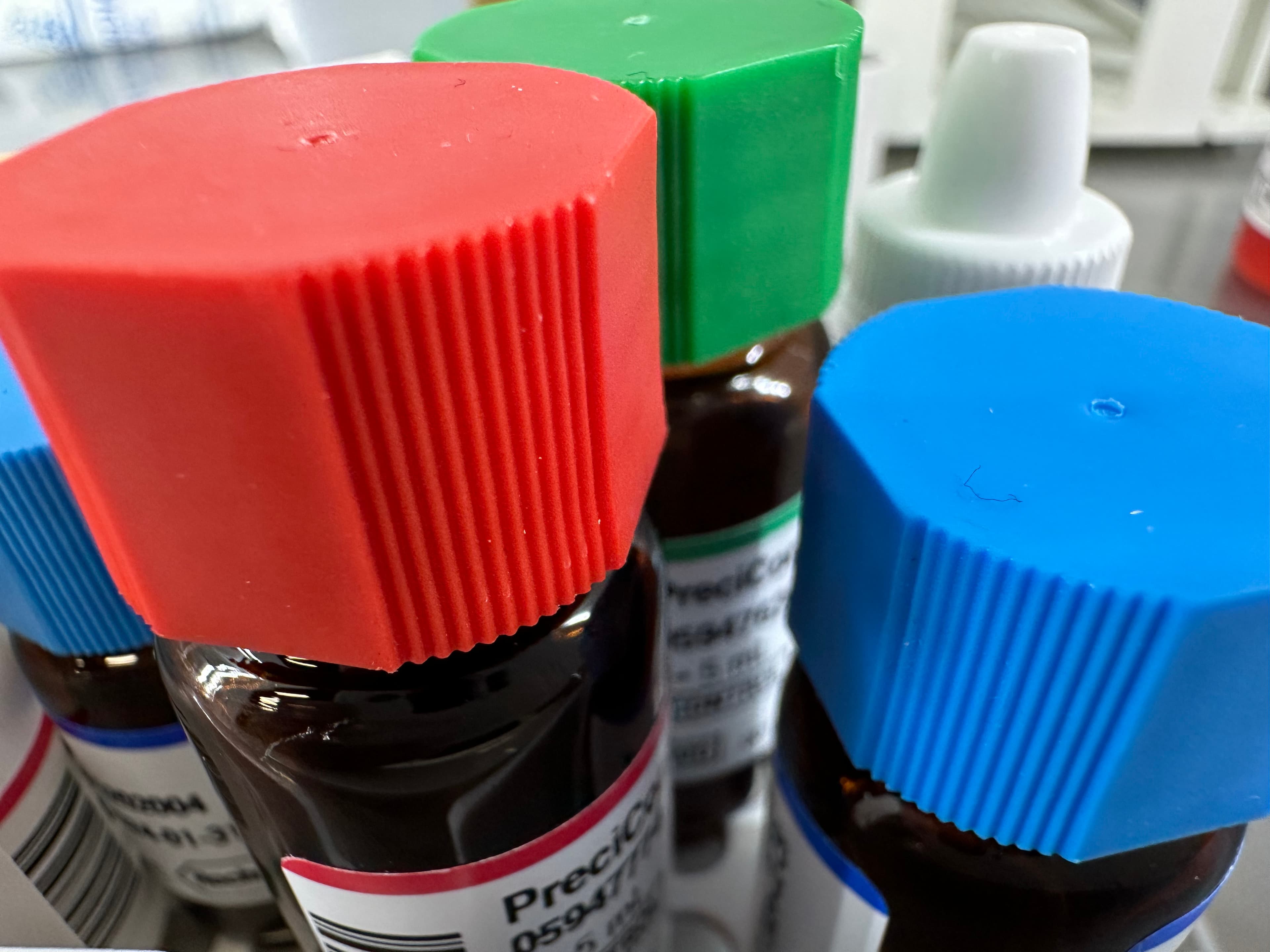 Calibration and quality control vials used in daily lab testing